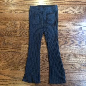 Zara Kids Ribbed Leggings - Dark Gray